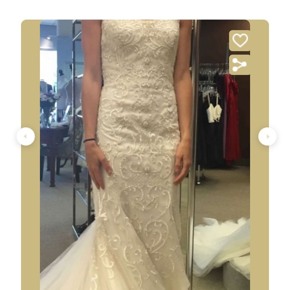 Mon Cheri IVORY fitted A-Line wedding gown - Picture 4 of 11